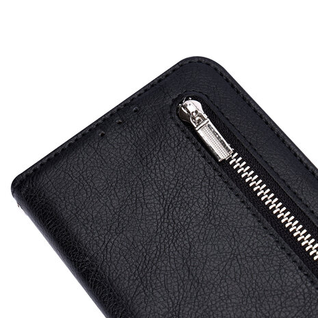 iPhone 16 Pro - Zwart - Book Case met Rits
