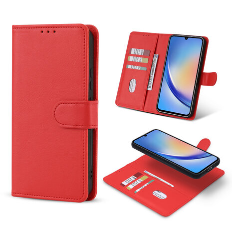 Samsung S24 - Rood - 2 in 1 Book Case