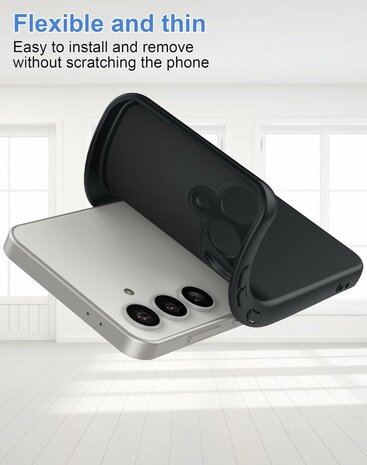 Samsung S24 FE - Siliconen Back Cover - Zwart