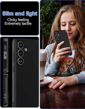 Samsung S24 FE - Siliconen Back Cover - Zwart