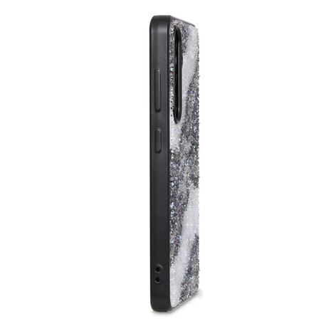 Samsung S23 - Diamant Marmer Glitter - Zwart