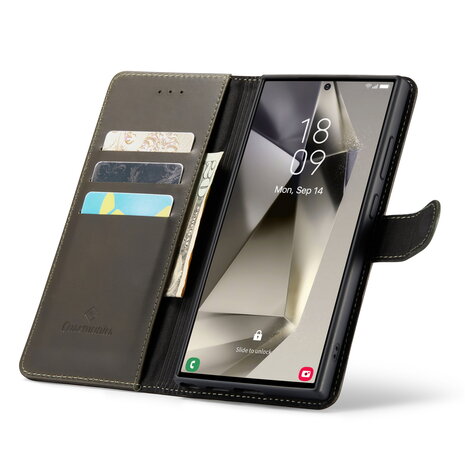 Samsung S24 Ultra - 2 in 1 Leather Book Case - Emerald Green