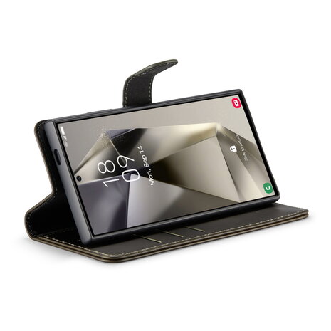 Samsung S24 Ultra - 2 in 1 Leather Book Case - Emerald Green