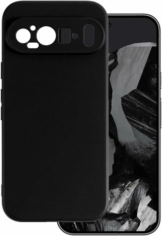 Pixel 9 Pro - Zwart -- Siliconen Back Cover