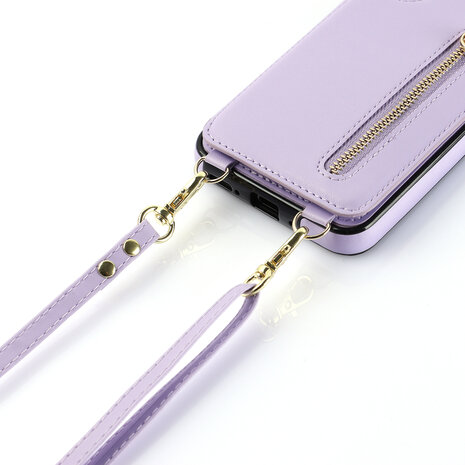 iPhone 16 - Paars - Back Cover met Koord