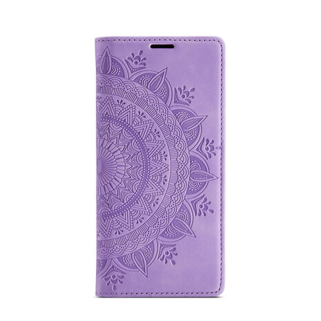 Samsung S24 Ultra Bright Lila - Mandala Book Case