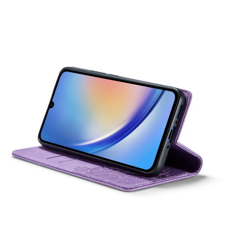 Samsung S24 Ultra Bright Lila - Mandala Book Case