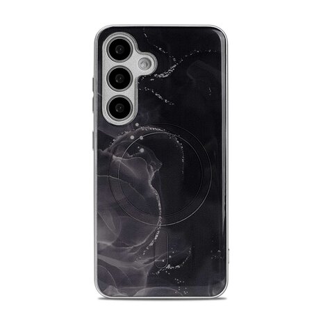 Samsung S24 Zwart - MagSafe TPU Marmer