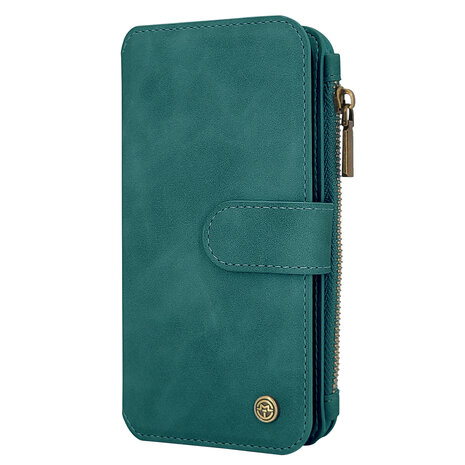 iPhone 15 - Emerald Green - 2 in 1 Rits Book Case