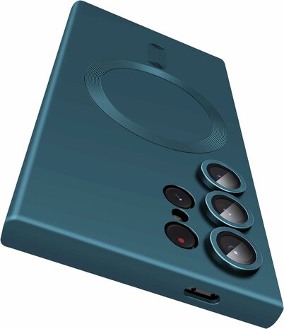 Samsung S24 Ultra - Donker Blauw - MagSafe Matte TPU
