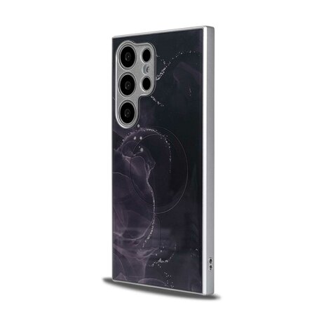 Samsung S24 Ultra Zwart - MagSafe TPU Marmer