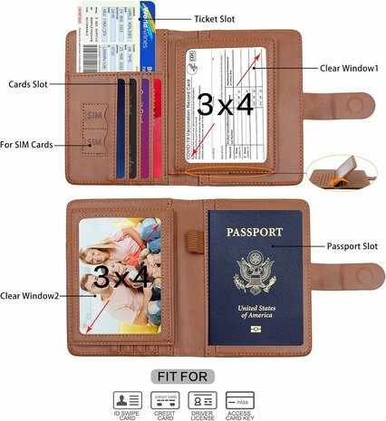 Paspoort Hoes - Bruin