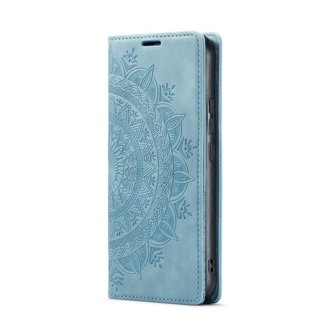 Samsung S24 Ultra Aqua Blue - Mandala Book Case