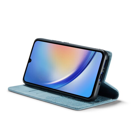 Samsung S24 Ultra Aqua Blue - Mandala Book Case