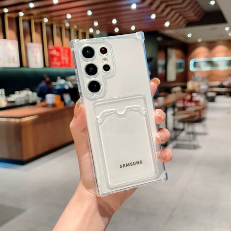 Samsung S24 Ultra - Kaarthouder Anti Shock - Transparant