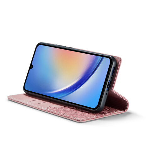 Samsung S24 Pale Pink - Mandala Book Case