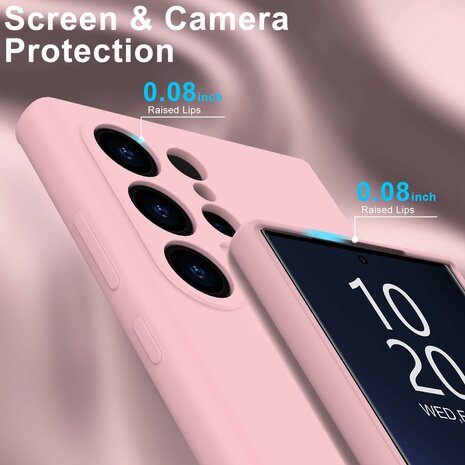 Samsung S24 Ultra - Liquid Back Cover - Zalm Roze