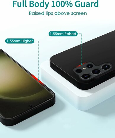 Samsung S24 Ultra - Zwart - TPU Back Cover met Koord