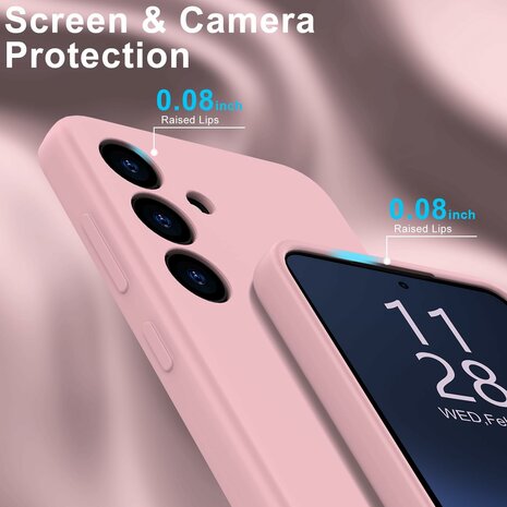 Samsung S24 - Liquid Back Cover - Zalm Roze