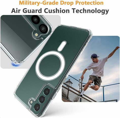 Samsung S22 Plus Transparant - Anti Shock - Geschikt voor Magsafe