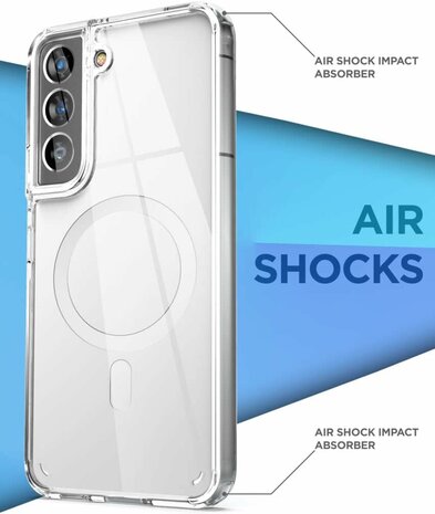 Samsung S22 Plus Transparant - Anti Shock - Geschikt voor Magsafe