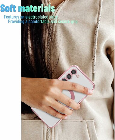 Samsung S24 Roze - TPU Back Cover - Geschikt voor Magsafe