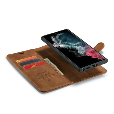 Samsung S24 Ultra Sienna Brown - 2 in 1 Book Case