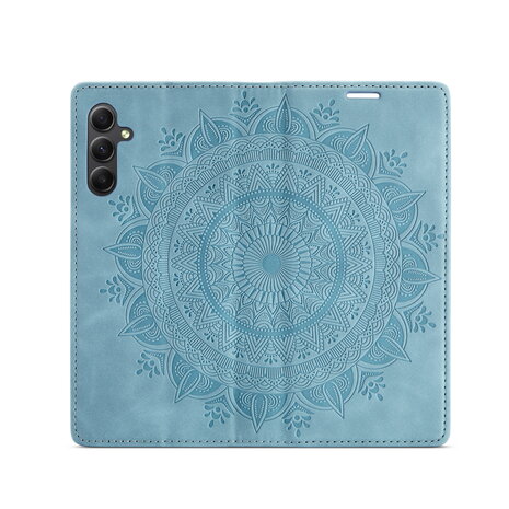 Samsung S24 Aqua Blue - Mandala Book Case