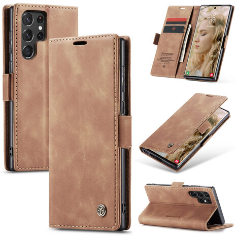 Samsung S24 Ultra Sienna Brown - Book Case