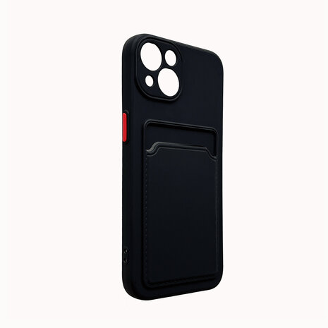 iPhone 15 Plus - Back Cover met Kaarthouder - Zwart