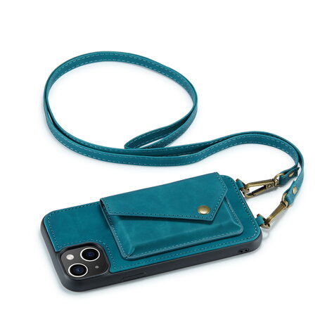 iPhone 15 Plus Emerald Green - Back Cover met Koord