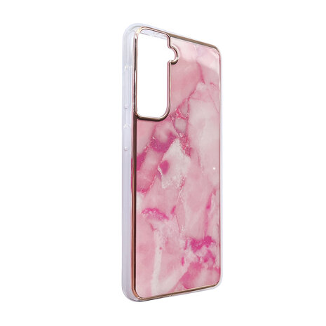 Samsung S24 - Marmer Back Cover - Roze