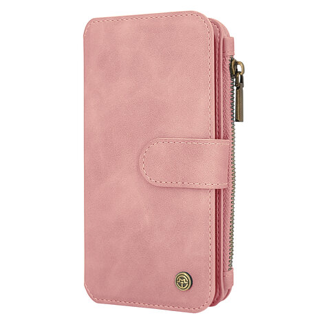 iPhone 15 Plus - Pale Pink - 2 in 1 Rits Book Case