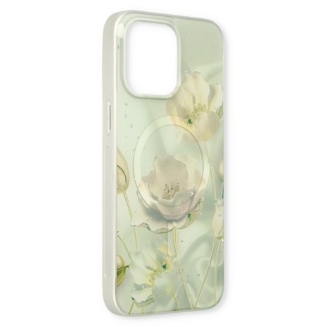 iPhone 15 Plus Groen - MagSafe TPU Marmer
