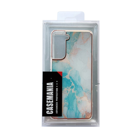 Samsung S24 - Marmer Back Cover - Aqua