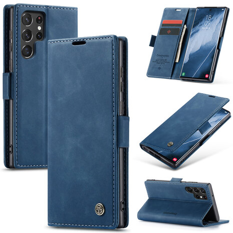 Samsung S24 Ultra Navy Blue - Book Case