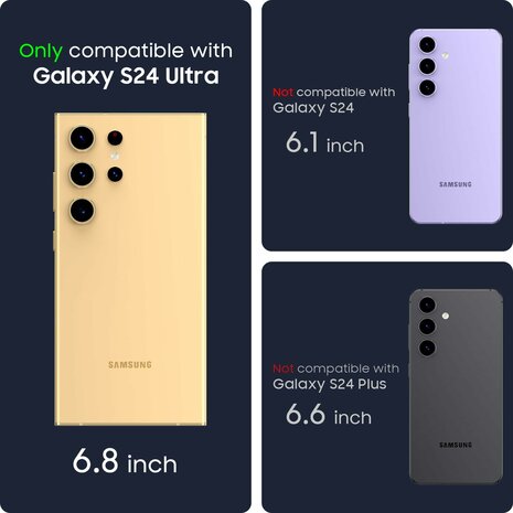 Samsung S24 Ultra Zwart - Anti Slip Matte Armor