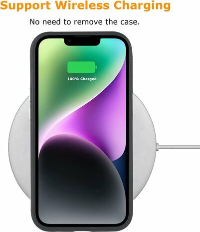 iPhone 15 Zwart - Anti Slip Matte Armor