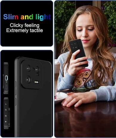 Xiaomi 13 Pro - Siliconen Back Cover - Zwart