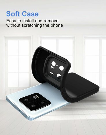 Xiaomi 13 Pro - Siliconen Back Cover - Zwart