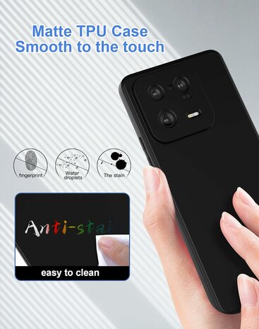 Xiaomi 13 Pro - Siliconen Back Cover - Zwart