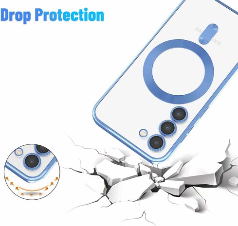 Samsung S24 Blauw - TPU Back Cover - Geschikt voor Magsafe