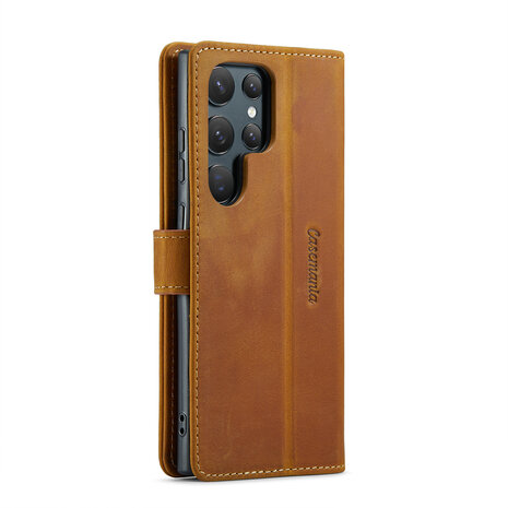 Samsung S24 Ultra Sienna Brown - Leather Book Case