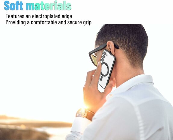 Samsung S23 FE Zwart - TPU Back Cover - Geschikt voor Magsafe