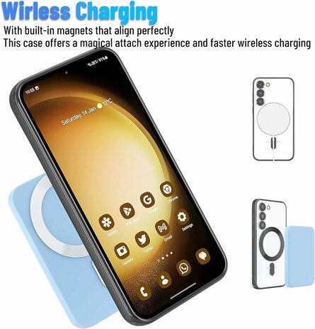 Samsung S23 FE Zwart - TPU Back Cover - Geschikt voor Magsafe