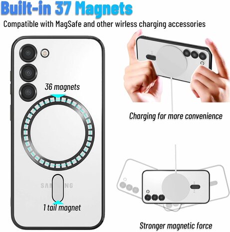 Samsung S23 FE Zwart - TPU Back Cover - Geschikt voor Magsafe