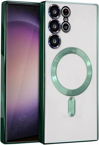 Samsung S24 Ultra Groen - TPU Back Cover - Geschikt voor Magsafe