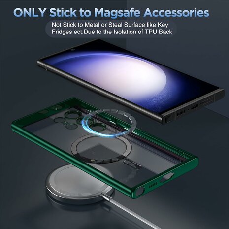 Samsung S24 Ultra Groen - TPU Back Cover - Geschikt voor Magsafe