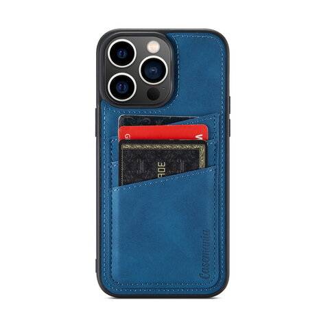 iPhone 15 Pro Max - Back Cover met Kaarthouder - Navy Blue