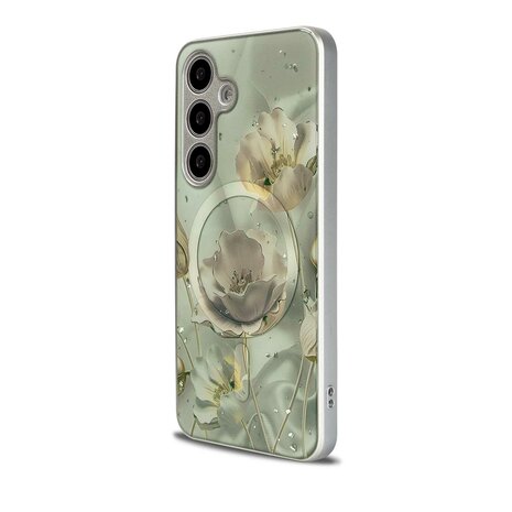 Samsung S24 Groen - MagSafe TPU Marmer